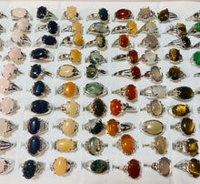 Assorted Polished Crystal/Stone Ring