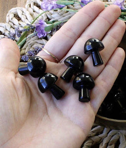 Crystal Magic Mushroom Mini - Obsidian