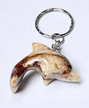 Banded Marble Dolphin - Keychain