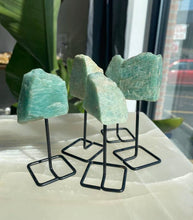 Rough Amazonite Crystal On Stand