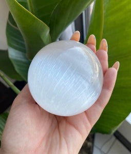 Large Selenite Crystal Sphere